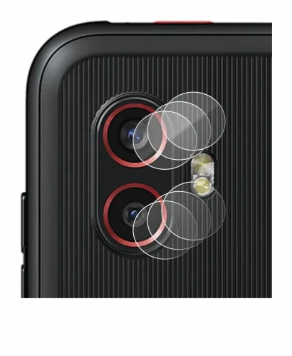 Abbildung des Geräts Samsung Galaxy Xcover 6 Pro (NUR Kameraschutz) mit einer Vielzahl des Displayschutzes.