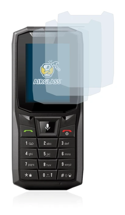 Abbildung des Geräts Crosscall Core-S4 mit einer Vielzahl des Displayschutzes.