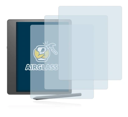 Abbildung des Geräts Amazon Kindle Scribe mit einer Vielzahl des Displayschutzes.