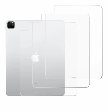 Abbildung des Geräts Apple iPad Pro 12.9" 2022 (Rückseite, 6 Gen.) mit einer Vielzahl des Displayschutzes.
