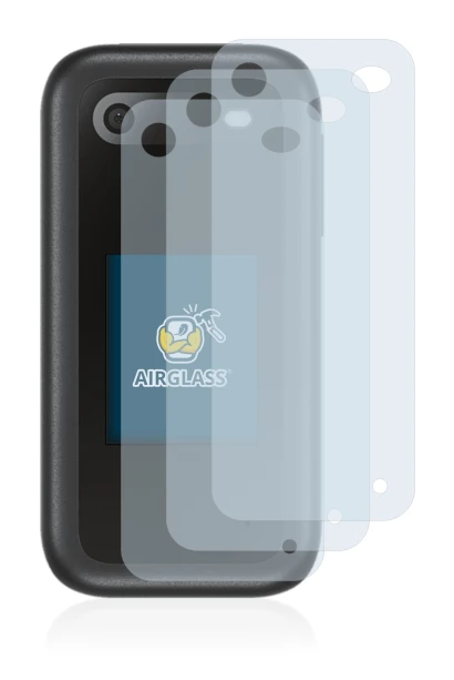 Abbildung des Geräts Nokia 2660 Flip (Rückseite) mit einer Vielzahl des Displayschutzes.