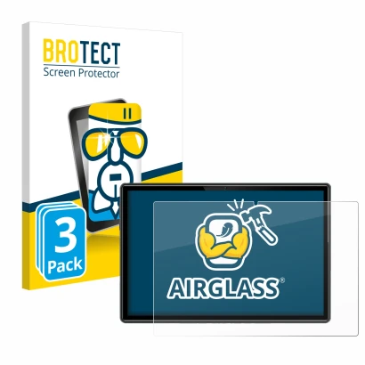 Vorderseite einer Produktverpackung mit dem Markenlogo BROTECT. Daneben ist das Gerät Doogee U10 mit dem zugehörigen Displaysc