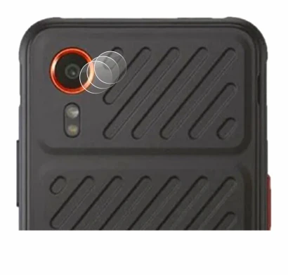 Abbildung des Geräts Samsung Galaxy XCover 7 (NUR Kameraschutz) mit einer Vielzahl des Displayschutzes.