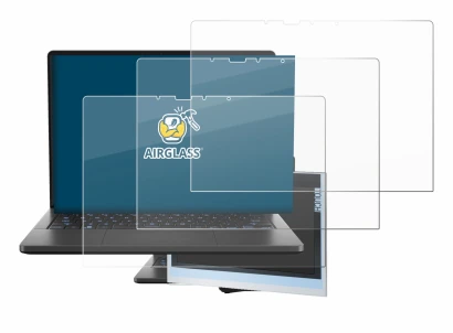 Abbildung des Geräts ASUS ROG Zephyrus G14 2024 GA403 mit einer Vielzahl des Displayschutzes.