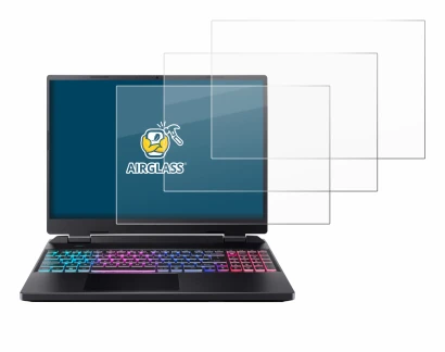 Abbildung des Geräts Acer Predator Helios Neo 16 mit einer Vielzahl des Displayschutzes.