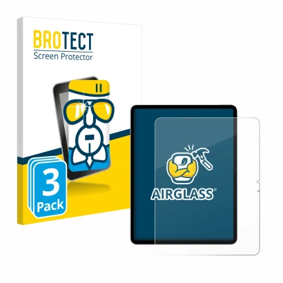 Vorderseite einer Produktverpackung mit dem Markenlogo BROTECT. Daneben ist das Gerät Apple iPad Air 13" M2 WiFi 2024 mit dem 