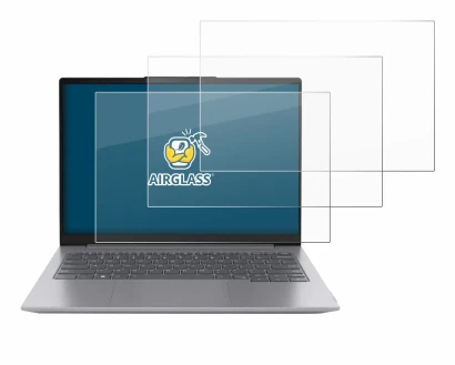 Abbildung des Geräts Lenovo ThinkBook 16 Gen 6 mit einer Vielzahl des Displayschutzes.