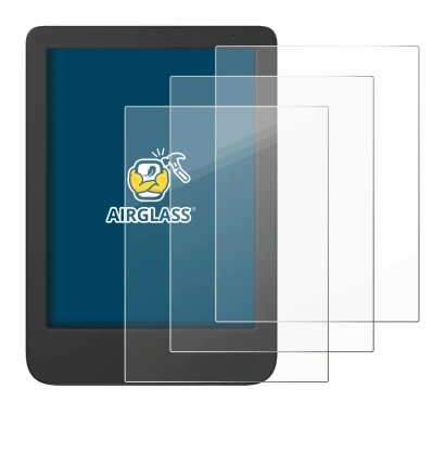 Abbildung des Geräts Tolino Shine 5 2024 mit einer Vielzahl des Displayschutzes.