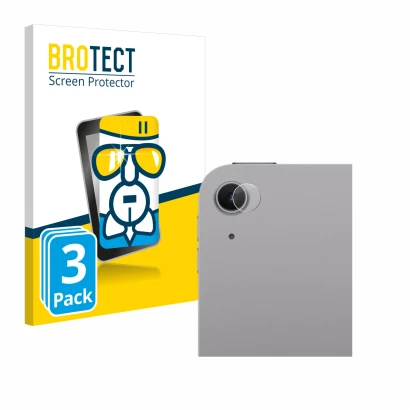 Vorderseite einer Produktverpackung mit dem Markenlogo BROTECT. Daneben ist das Gerät Apple iPad Air 13" M2 WiFi 2024 (NUR Kam