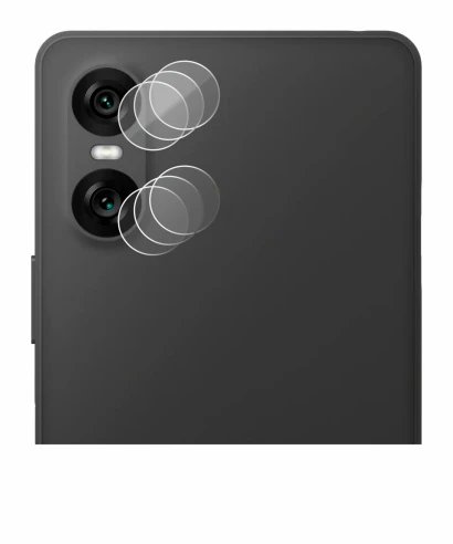 Abbildung des Geräts Sony Xperia 10 VI (NUR Kameraschutz) mit einer Vielzahl des Displayschutzes.