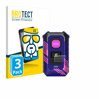 Vorderseite einer Produktverpackung mit dem Markenlogo BROTECT. Daneben ist das Gerät Vaporesso Armour Max mit dem zugehörigen