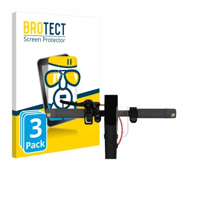 Vorderseite einer Produktverpackung mit dem Markenlogo BROTECT. Daneben ist das Gerät Xiaomi Mi 4 Lite E-Scooter (2. Gen.) mit