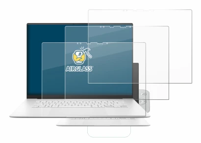 Abbildung des Geräts ASUS ZenBook S 16 mit einer Vielzahl des Displayschutzes.