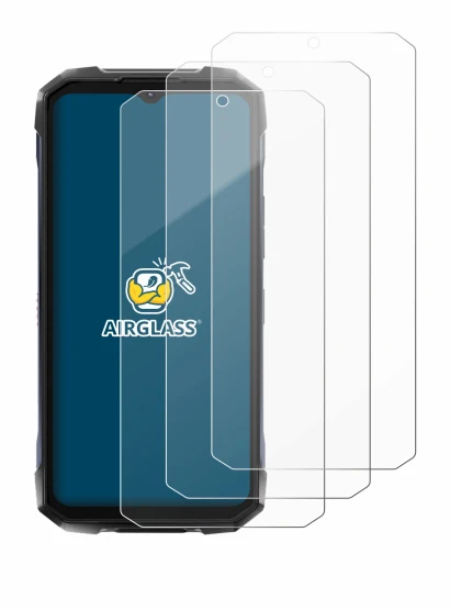 Abbildung des Geräts Hotwav Hyper 7 Pro mit einer Vielzahl des Displayschutzes.