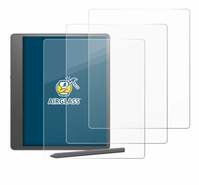 Abbildung des Geräts Amazon Kindle Scribe 2024 mit einer Vielzahl des Displayschutzes.