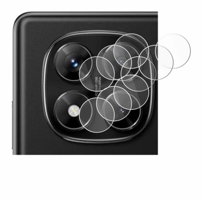 Abbildung des Geräts Xiaomi Redmi Note 14 Pro (NUR Kameraschutz) mit einer Vielzahl des Displayschutzes.