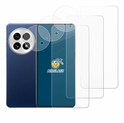 Abbildung des Geräts OnePlus 13 (Display+Kamera) mit einer Vielzahl des Displayschutzes.