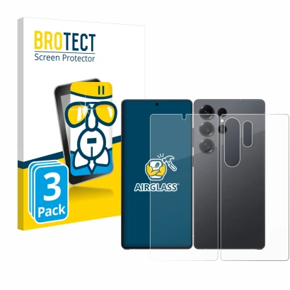 Vorderseite einer Produktverpackung mit dem Markenlogo BROTECT. Daneben ist das Gerät Samsung Galaxy S25 Ultra Enterprise Edit