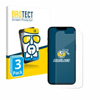 Vorderseite einer Produktverpackung mit dem Markenlogo BROTECT. Daneben ist das Gerät Apple iPhone 16e mit dem zugehörigen Dis