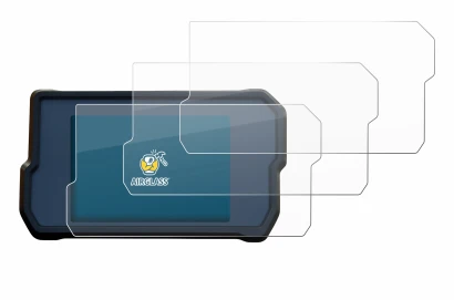 Abbildung des Geräts KTM RC125 / RC390 2022+ mit einer Vielzahl des Displayschutzes.