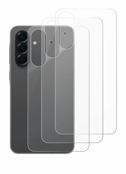 Abbildung des Geräts Samsung Galaxy A56 5G (Rückseite) mit einer Vielzahl des Displayschutzes.