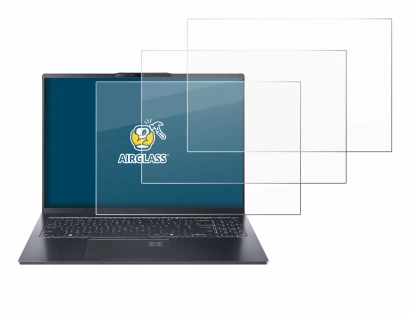 Abbildung des Geräts Acer Swift Go 16 AI mit einer Vielzahl des Displayschutzes.