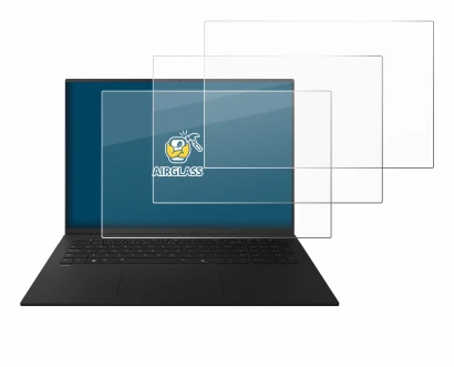 Abbildung des Geräts LG gram 17" 2025 mit einer Vielzahl des Displayschutzes.