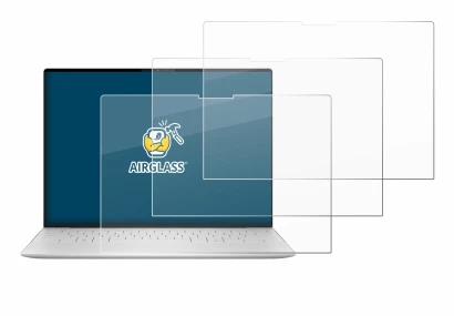 Abbildung des Geräts Dell XPS 13 9350 2024 mit einer Vielzahl des Displayschutzes.