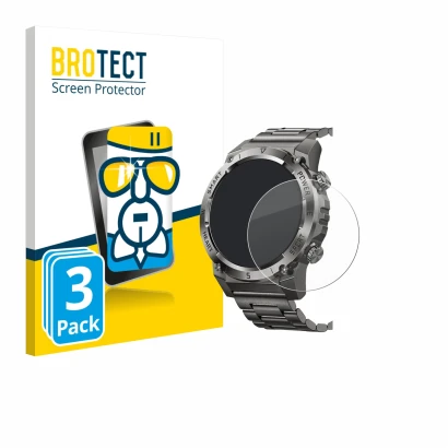 Vorderseite einer Produktverpackung mit dem Markenlogo BROTECT. Daneben ist das Gerät Naixues 55G 1.46" mit dem zugehörigen Di