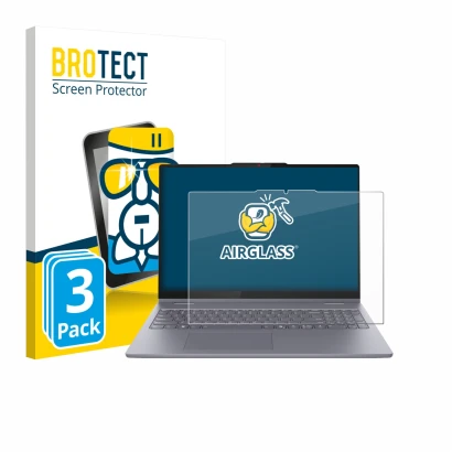 Vorderseite einer Produktverpackung mit dem Markenlogo BROTECT. Daneben ist das Gerät Lenovo IdeaPad 5 2-in-1 14AKP10 mit dem 