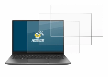 Abbildung des Geräts ASUS Chromebook Plus CX14 mit einer Vielzahl des Displayschutzes.