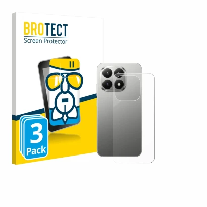 Vorderseite einer Produktverpackung mit dem Markenlogo BROTECT. Daneben ist das Gerät Xiaomi 15T (Rückseite) mit dem zugehörig