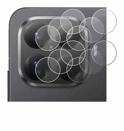 Abbildung des Geräts Xiaomi 15T Pro (NUR Kameraschutz) mit einer Vielzahl des Displayschutzes.