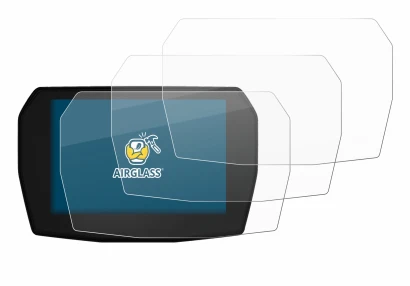 Abbildung des Geräts Ducati Multistrada V2 2025 mit einer Vielzahl des Displayschutzes.