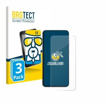 Vorderseite einer Produktverpackung mit dem Markenlogo BROTECT. Daneben ist das Gerät OnePlus 15R mit dem zugehörigen Displays