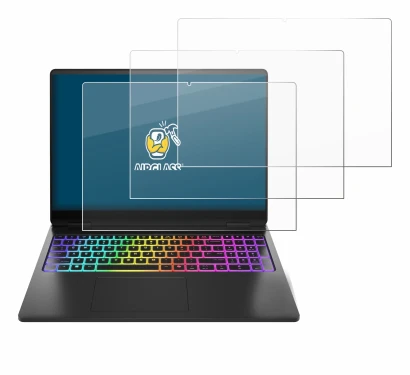 Abbildung des Geräts HP Omen Max 16 mit einer Vielzahl des Displayschutzes.