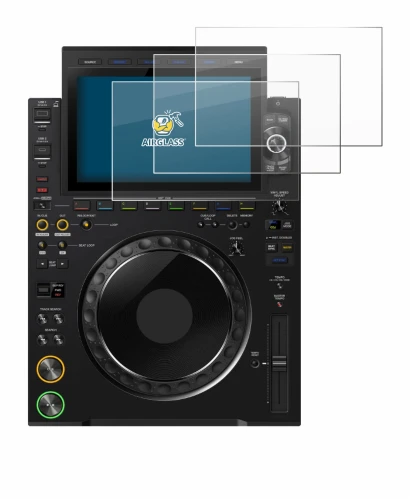 Abbildung des Geräts Pioneer CDJ 3000X mit einer Vielzahl des Displayschutzes.