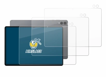 Abbildung des Geräts Samsung Galaxy Tab S11 Ultra (Display+Kamera) mit einer Vielzahl des Displayschutzes.