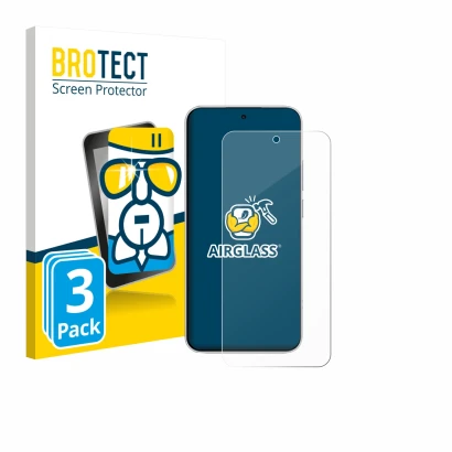 Vorderseite einer Produktverpackung mit dem Markenlogo BROTECT. Daneben ist das Gerät Xiaomi Redmi Note 15 Pro mit dem zugehör