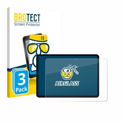 Vorderseite einer Produktverpackung mit dem Markenlogo BROTECT. Daneben ist das Gerät Xiaomi Poco Pad X1 mit dem zugehörigen D