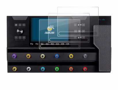 Abbildung des Geräts Line 6 Helix Stadium XL mit einer Vielzahl des Displayschutzes.