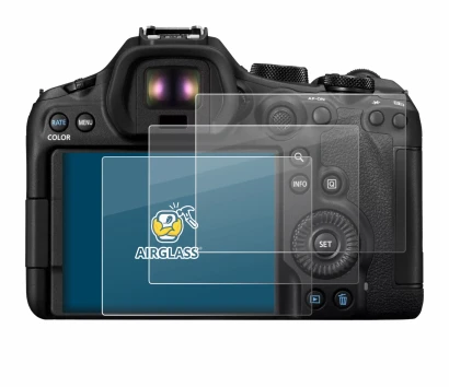 Abbildung des Geräts Canon EOS R6 Mark III mit einer Vielzahl des Displayschutzes.