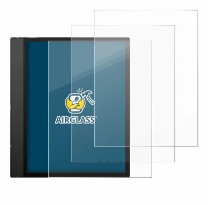 Abbildung des Geräts Boox Note Air 5 C mit einer Vielzahl des Displayschutzes.