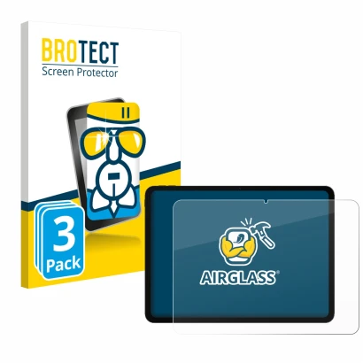 Vorderseite einer Produktverpackung mit dem Markenlogo BROTECT. Daneben ist das Gerät OnePlus Pad Go 2 mit dem zugehörigen Dis