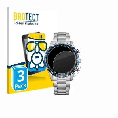 Vorderseite einer Produktverpackung mit dem Markenlogo BROTECT. Daneben ist das Gerät Citizen CA4716-50L mit dem zugehörigen D