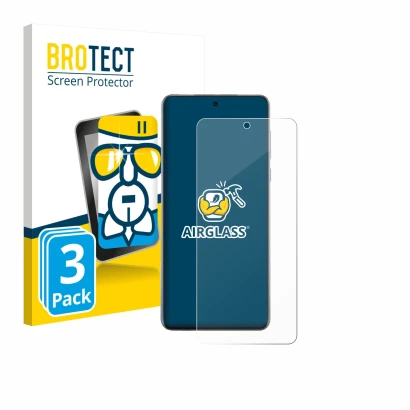 Vorderseite einer Produktverpackung mit dem Markenlogo BROTECT. Daneben ist das Gerät Oppo Find X8s+ mit dem zugehörigen Displ