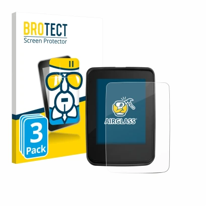 Vorderseite einer Produktverpackung mit dem Markenlogo BROTECT. Daneben ist das Gerät Giant RideDash Evo 2 mit dem zugehörigen