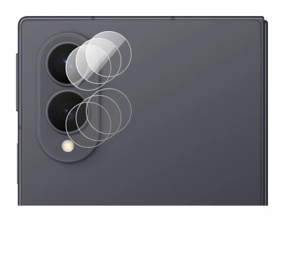 Abbildung des Geräts Samsung Galaxy Z Fold 8 (NUR Kameraschutz) mit einer Vielzahl des Displayschutzes.