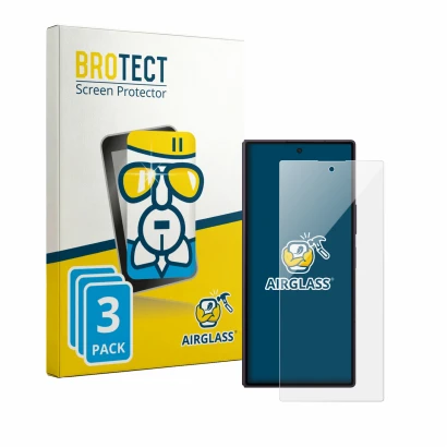 Vorderseite einer Produktverpackung mit dem Markenlogo BROTECT. Daneben ist das Gerät Samsung Galaxy Z Fold 8 Ultra mit dem zu