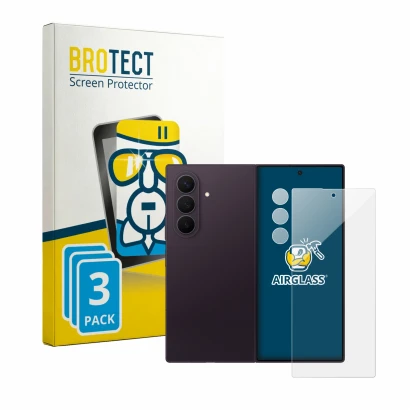 Vorderseite einer Produktverpackung mit dem Markenlogo BROTECT. Daneben ist das Gerät Samsung Galaxy Z Fold 8 Ultra (Display+K